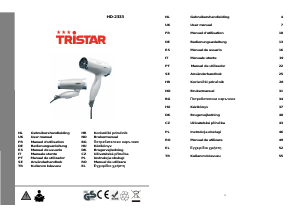 Manuál Tristar HD-2333 Vlasový vysoušeč