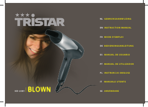 Manual Tristar HD-2381 Secador de cabelo