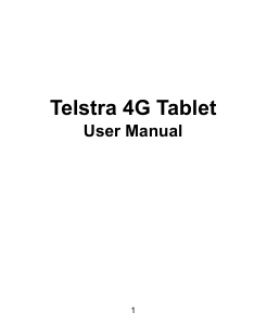 Handleiding ZTE Telstra 4G Tablet Tablet