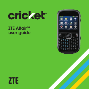 Manual ZTE Altair (Cricket) Mobile Phone