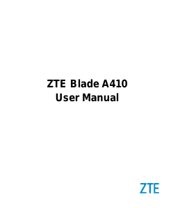 Manual ZTE Blade A410 Mobile Phone