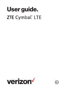 Manual ZTE Cymbal LTE (Verizon) Mobile Phone