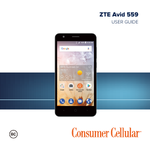 Manual ZTE Avid 559 (Consumer Cellular) Mobile Phone