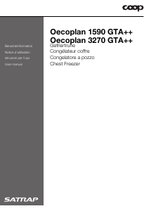 Mode d’emploi Satrap OP3270GTA+ Congélateur