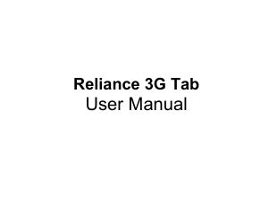 Handleiding ZTE Reliance 3G Tab Tablet