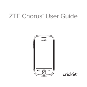 Manual ZTE Chorus (Cricket) Mobile Phone