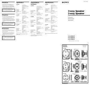 Manual de uso Sony XS-V690HP Altavoz para coche