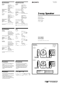 Mode d’emploi Sony XS-V1331 Haut-parleur voiture