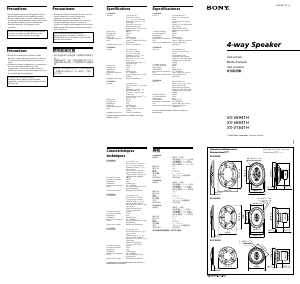 Manual de uso Sony XS-V1641H Altavoz para coche