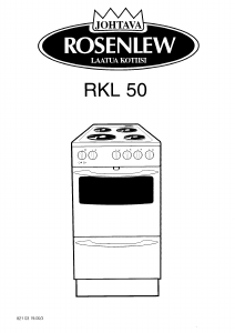 Käyttöohje Rosenlew RKL50T Liesi