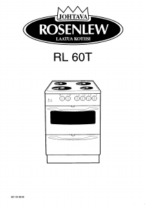 Käyttöohje Rosenlew RL60T Liesi