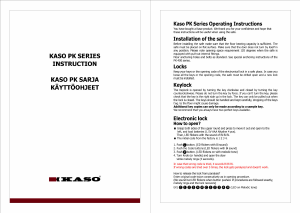 Handleiding Kaso PK-440 Kluis