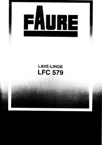 Mode d’emploi Faure LFC579 Lave-linge