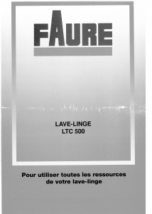 Mode d’emploi Faure LTC500W Lave-linge