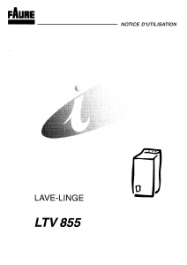 Mode d’emploi Faure LTV855 Lave-linge