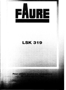 Mode d’emploi Faure LSK319 Sèche-linge