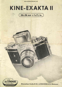 Manual Exakta II Camera