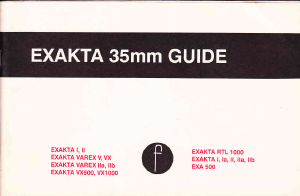 Handleiding Exakta Varex V Camera