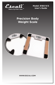 Manual Escali B180R Precision Scale