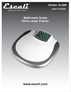 Manual Escali XL200 Bathroom Scale