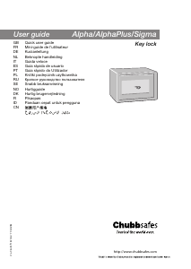 Käyttöohje Chubb AlphaPlus 2K Kassakaappi