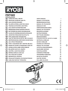 Bruksanvisning Ryobi CDC1802 Drill-skrutrekker