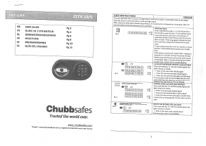 Manual Chubb Zeta 65E Safe