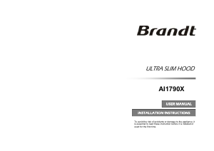 Manual Brandt AI1790X Cooker Hood