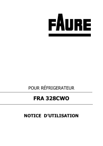 Mode d’emploi Faure FRA328CWO Réfrigérateur