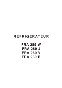 Mode d’emploi Faure FRA289J Réfrigérateur