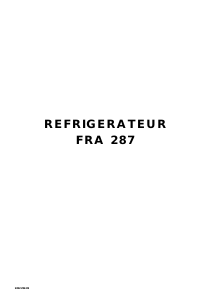 Mode d’emploi Faure FRA287W Réfrigérateur