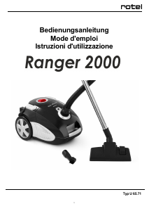 Manuale Rotel Ranger 2000 Aspirapolvere