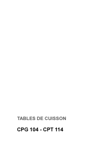 Mode d’emploi Faure CPT114W Table de cuisson