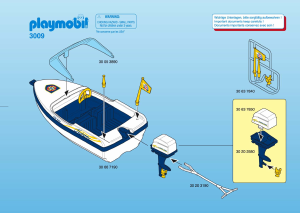 Manual Playmobil set 3009 Waterworld Motorboat with skier