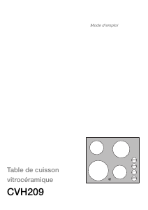 Mode d’emploi Faure CVH209N Table de cuisson