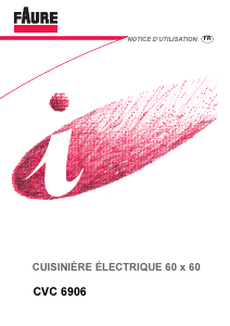 Mode d’emploi Faure CVC6906W Cuisinière