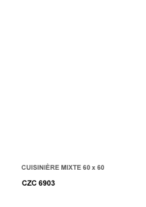 Mode d’emploi Faure CZC6903X-1 Cuisinière