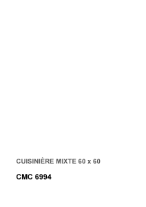 Mode d’emploi Faure CMC6994W Cuisinière