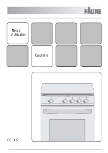 Mode d’emploi Faure CGC422W Cuisinière