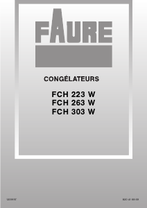 Mode d’emploi Faure FCH223W Congélateur