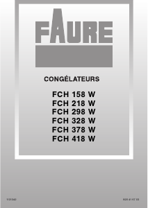 Mode d’emploi Faure FCH418W Congélateur