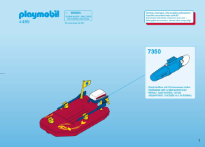 Manual de uso Playmobil set 4489 Waterworld Lancha de investigación y ballena