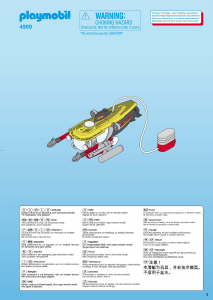 Manual de uso Playmobil set 4909 Waterworld Submarino de alta mar con motor