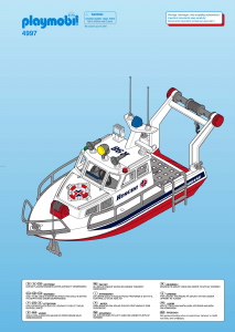 Manual Playmobil set 4997 Waterworld Rescue boat