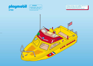 Manuale Playmobil set 5769 Waterworld Barca di salvataggio