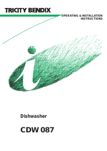 Manual Tricity Bendix CDW087 Dishwasher