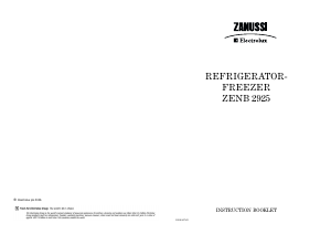 Handleiding Zanussi-Electrolux ZENB2925 Koel-vries combinatie