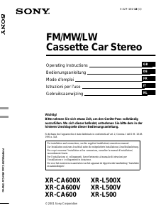 Handleiding Sony XR-CA600 Autoradio