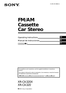 Manual de uso Sony XR-CA320 Radio para coche