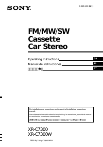 Manual de uso Sony XR-C7300 Radio para coche